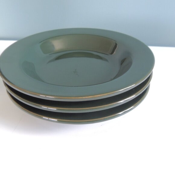 Set of Four (4) Hunter Green Ironstone Soup Plates by Ralph Lauren - Picture 2 of 5